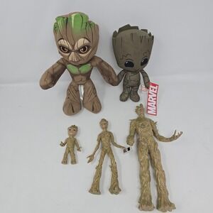 Lot Of Guardians Of The Galaxy Groot Figurines And Plush